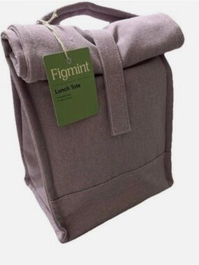 Figmint Mauve Rolled-Top Lunch Tote